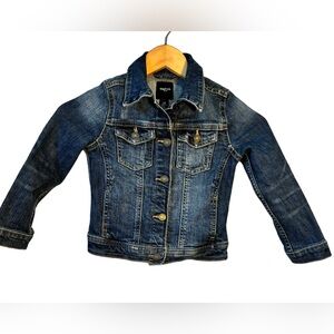 Gap Kids Jean Jacket Boys Snap Button Up Long Sleeve Blue Denim Size XS